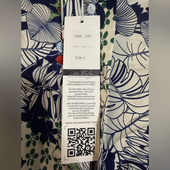 Dalia MacPhee long-sleeve floral pleated midi dress Large - Picture 4 of 12